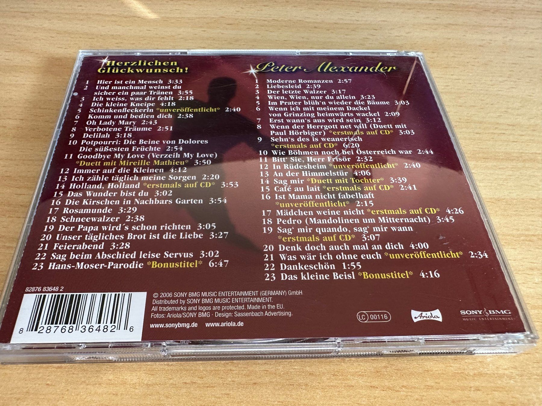CD: Peter Alexander – Herzlichen Glückwunsch - 2 CD – Usato da Rikon im Tösstal venduto da Alpenmutz 1