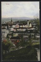 AK Aarau, Teilansicht mit Kirche, 1908