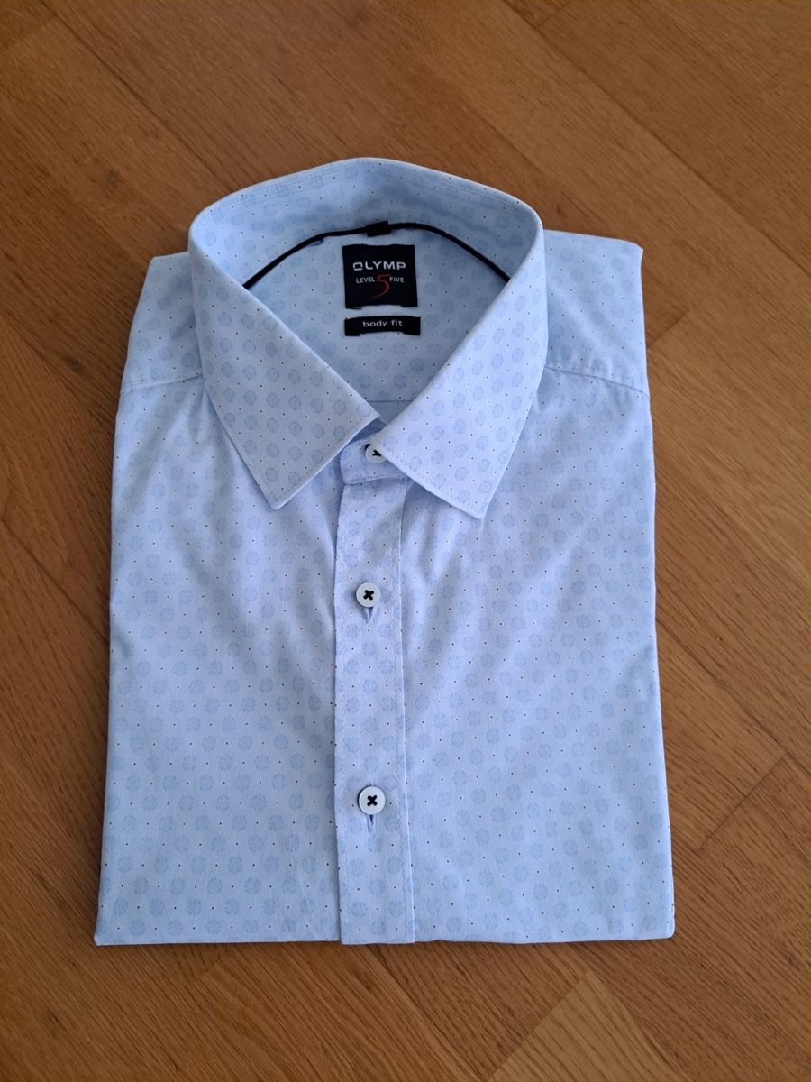 Hemden: Hemd Olymp body fit Hellblau gemustert Gr. 40  – Neu (gemäss Beschreibung) aus Balzers von lea_sy5p