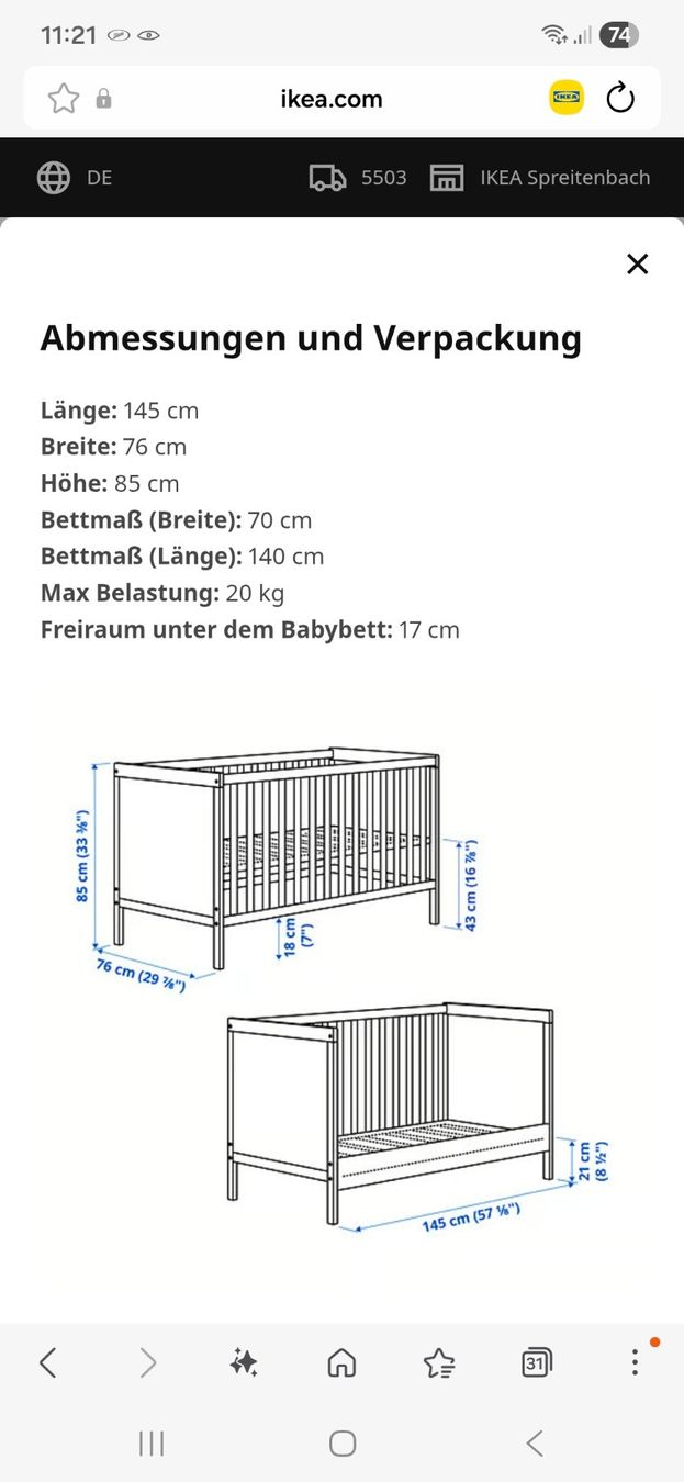 Ikea Letti: Ikea Sundvik Kinderbett, Madrazze – Nuovo (secondo la descrizione) da Schafisheim venduto da Wicky08 1