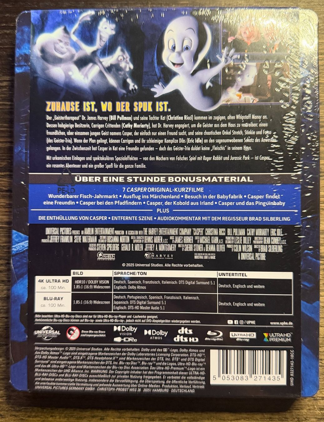 Tutti i DVDs: Casper 4K UHD Steelbook OVP – Nuovo e nell'imballaggio originale da Zürich venduto da movieplanetswiss 1
