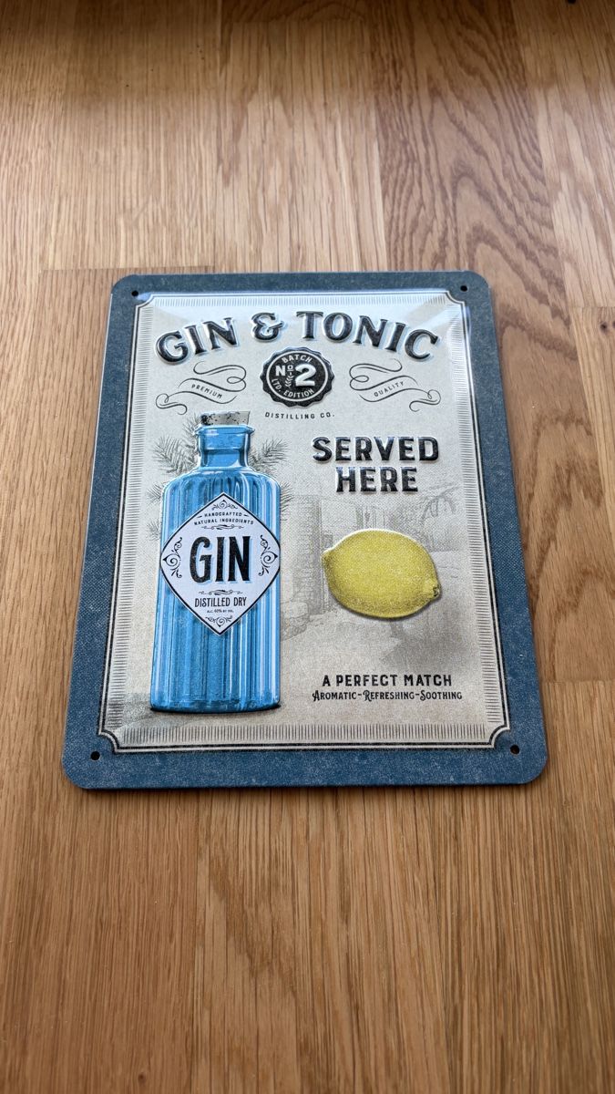 Ecriteaux: Gin & Tonic Vintage Blechschild – D'occasion à Höri par cedric_98