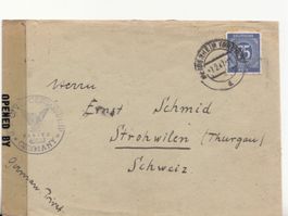Deutschland Alliierte Besetzung Zensurbrief 1947