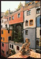 Kunst-AK, Fried. Hundertwasser, Hoffassade Löwengasse, Wien