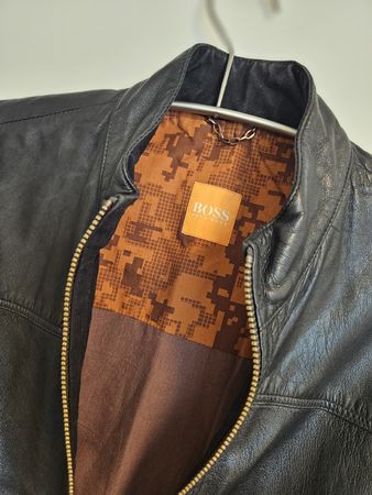 Hugo Boss Herren Lederjacke, Grösse 46/M