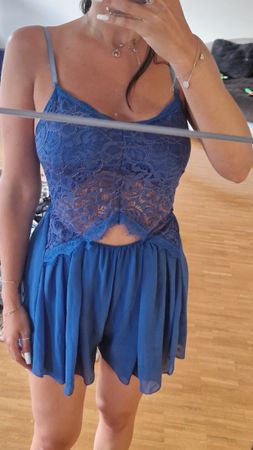 Combishort bleu taille unique