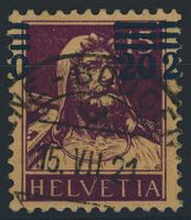 1921 - Tellbrustbild - Abart - gestempelt