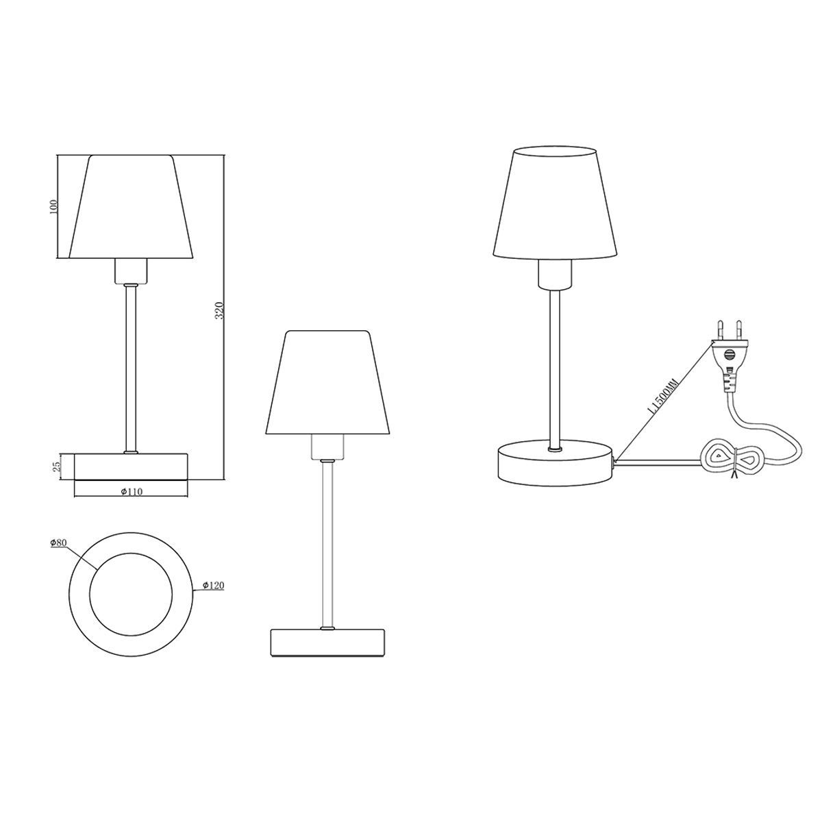 Lampade: Tischleuchte, Messing, 32 cm Höhe, IP20 – Nuovo (secondo la descrizione) da Kreuzlingen venduto da Smart-Light 2