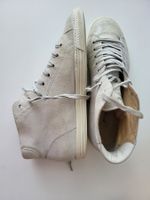 Paul Green Damen Ledersneaker, Gr. 38.5 (5.5) - Silber/weiss