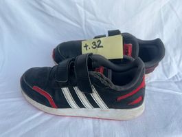 ADIDAS gr. 32 schwarz-weiss-rot / noir-blanc-rouge
