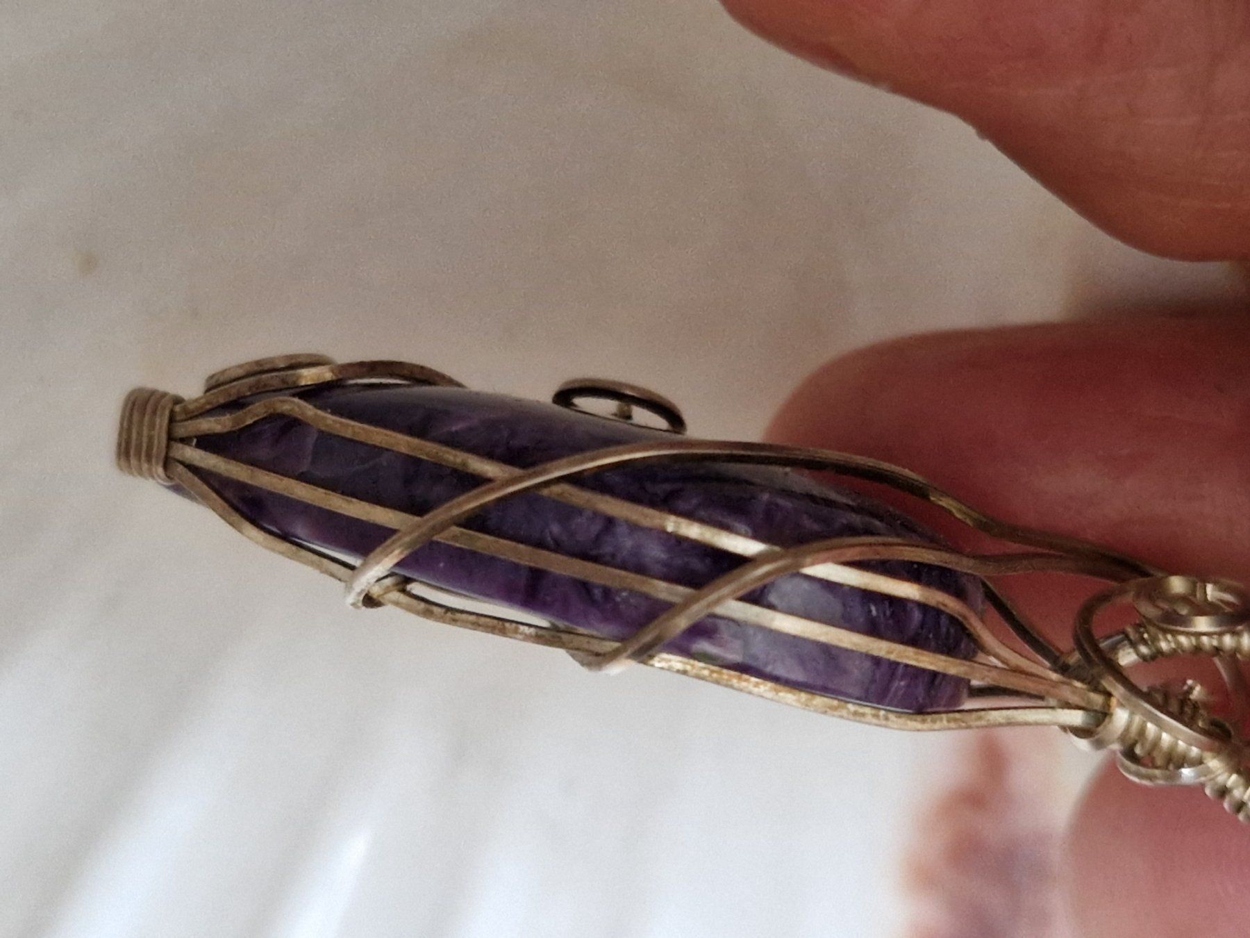 Ciondoli: Splendide CHAROITE en Pendentif, lithothérapie – Nuovo (secondo la descrizione) da SAXON venduto da Mariposita1428 5