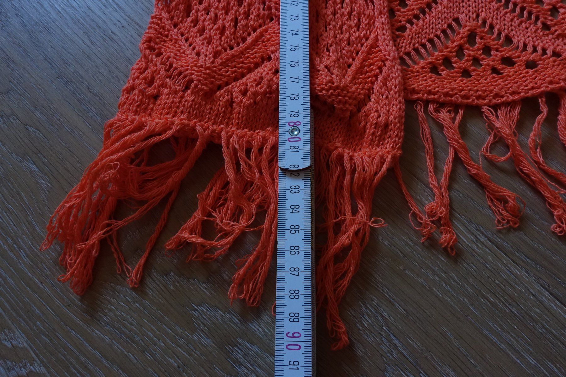 Gilet & Giacche senza maniche: Offenes Gilet, Romben-Strickmuster/Fransen, ca. Gr. 36/38 – Nuovo (secondo la descrizione) da Trimbach venduto da bergmann67 4
