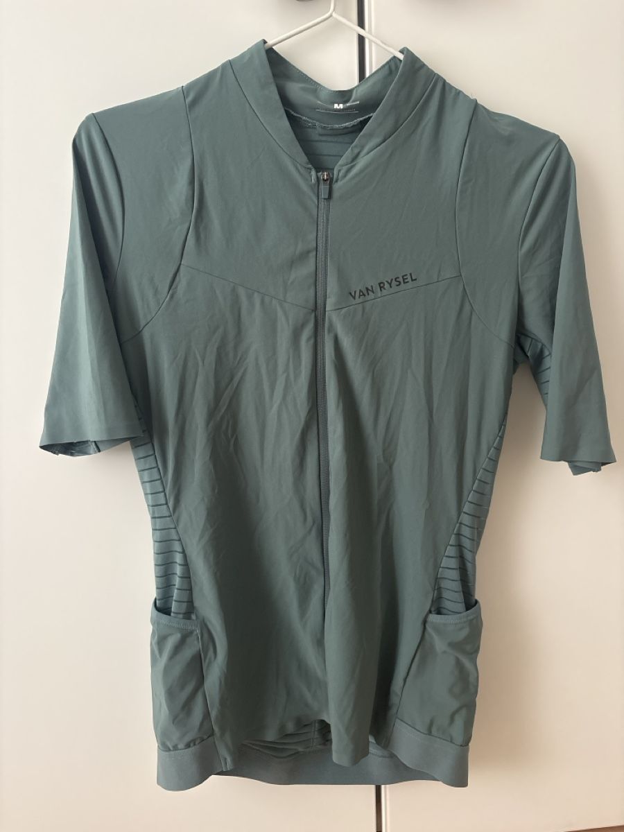 Decathlon Canottiere & Pantaloni: Van Rysel Kurzarm Radtrikot blau/grau – Usato da St. Gallen venduto da jan_xkh8
