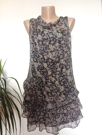 Robe CRISTINA GAVIOLI Soie & Viscose –Imprimé Floral–Gr. 38