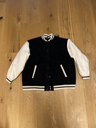 H&M College Jacke, Grösse L, Schwarz/Weiss, Top Zustand!