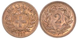 2 Rappen von 1920 (Stempelglanz)
