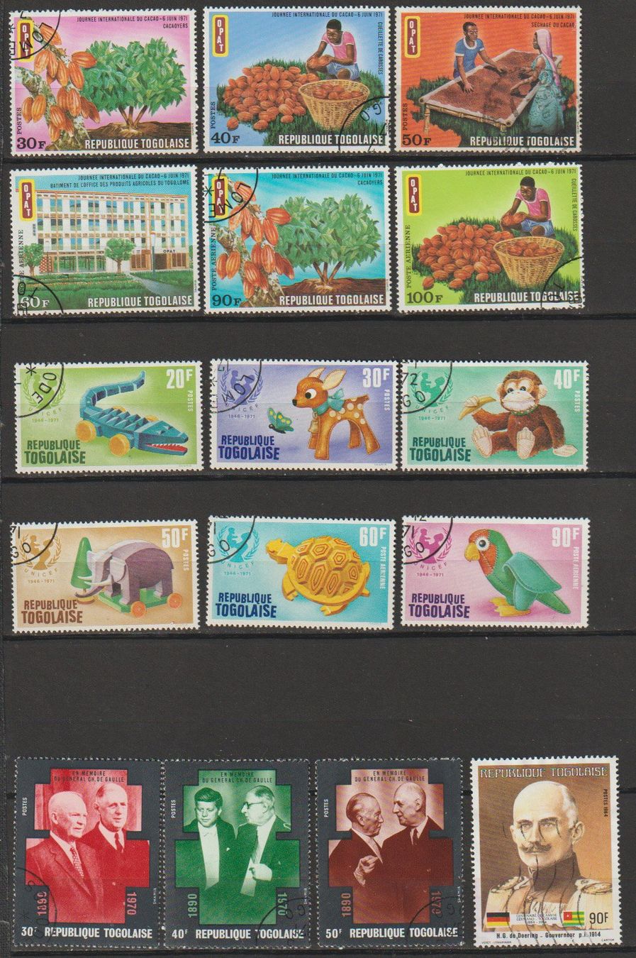 Alle Briefmarken: Togo République 1960-1990 – Gebraucht aus Crans-Montana von kira56 2