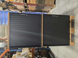 LISTA Aktenschrank mit Rollläden und Schublade Stahl Holz