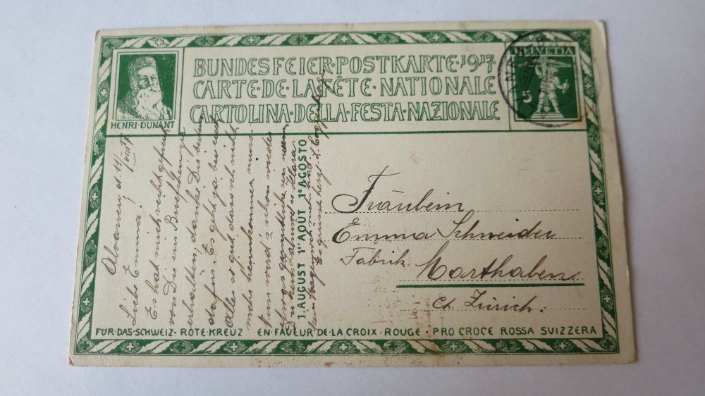 Cartoline postali: Bundesfeier Postkarte 1919 – Usato da Jona venduto da centumprata 1