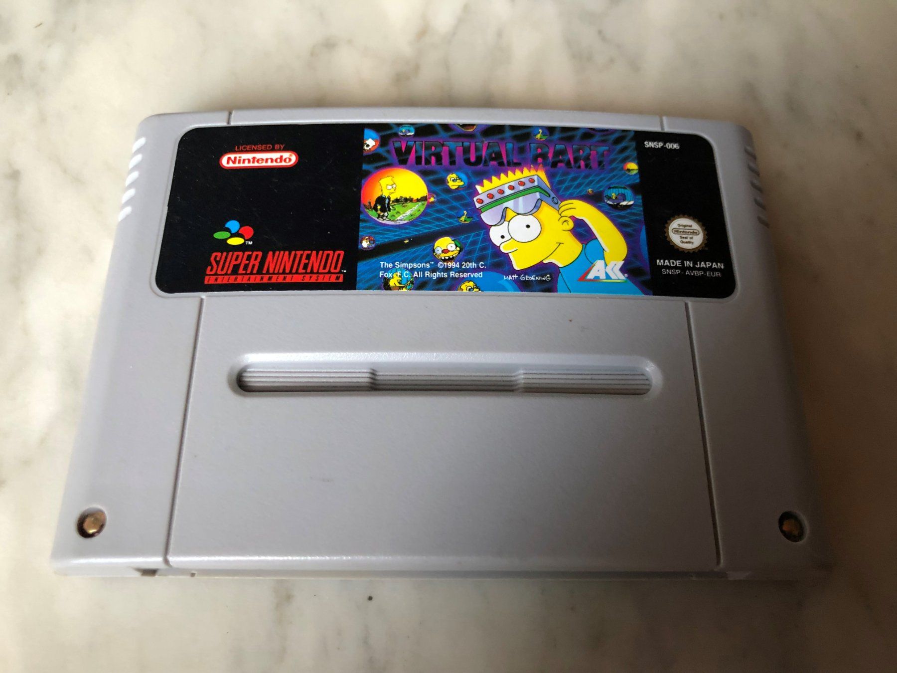 Nintendo Giochi: VIRTUAL BART SPIEL FÜR SUPERNINTENDO – Usato da hägendorf venduto da twilightprincess