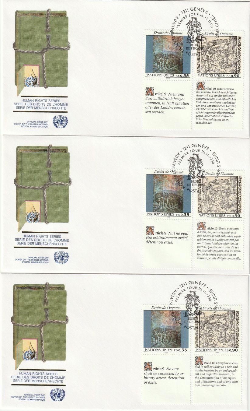 Tutti i francobolli: UNO-in Schweizer Währung: 9 FDC 1990 – Nuovo (secondo la descrizione) da Buttisholz venduto da wbr_wdw8 2