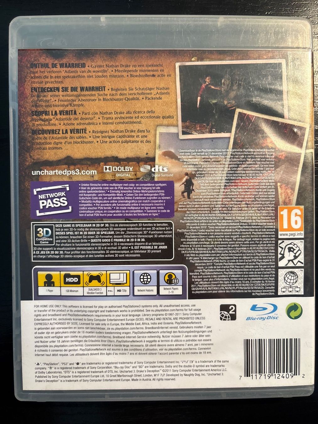 Giochi: Uncharted 3: Drake's Deception - PS3 - Top Zustand! – Usato da Villaz-St-Pierre venduto da mon_t2fn 2