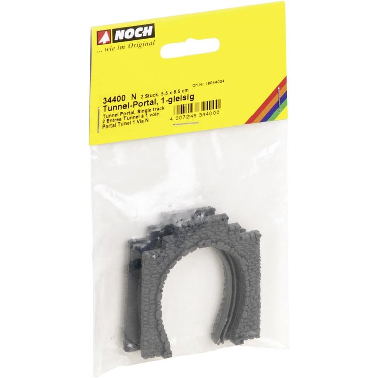 NOCH 1-gleisiger Tunnel Für Modellbahn H0 – 34x25 Cm, Handkoloriert, Mit Steinmauer-Details, Perfekt Für Realistische Landschaften