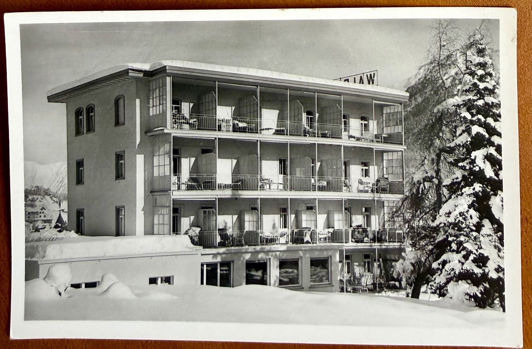 Cartoline postali: Davos - Pension Waldheim . AK – Usato da Lutry venduto da Ediego