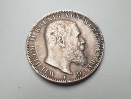 🇩🇪 Württemberg 3 Mark 1908 (F) - VF+