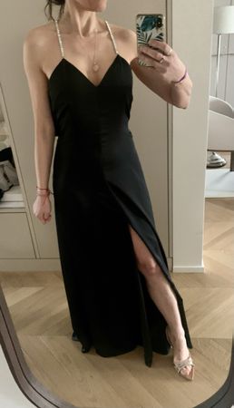 Italian Evening gown black dress / Cocktailkleid S/36 (NEW)