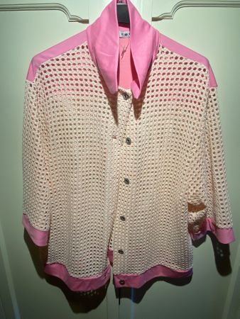 DAMEN SOMMER JACKE-ROSA-WEISS