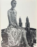 Max Hunziker. Sitzender Jüngling vor Grossmünster, 1960.