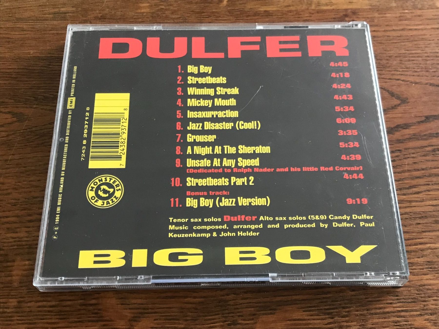 CD: DULFER (Hans + Candy Dulfer) - Big Boy – Usato da Buchs AG venduto da Archie 1