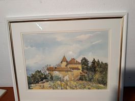 Chateau de Cottens-Begnins Aquarelle