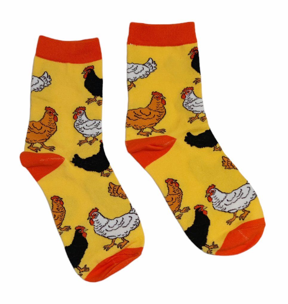 Calze: Socken Hühner / Chicken / Bauernhof – Nuovo e nell'imballaggio originale da Zürich venduto da amysmith