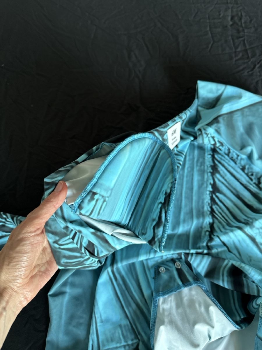 H&M Top: H&M Studio Long Sleeve Bodysuit Blue Print S – Nuovo (secondo la descrizione) da Biel/Bienne venduto da TanyaM02 4