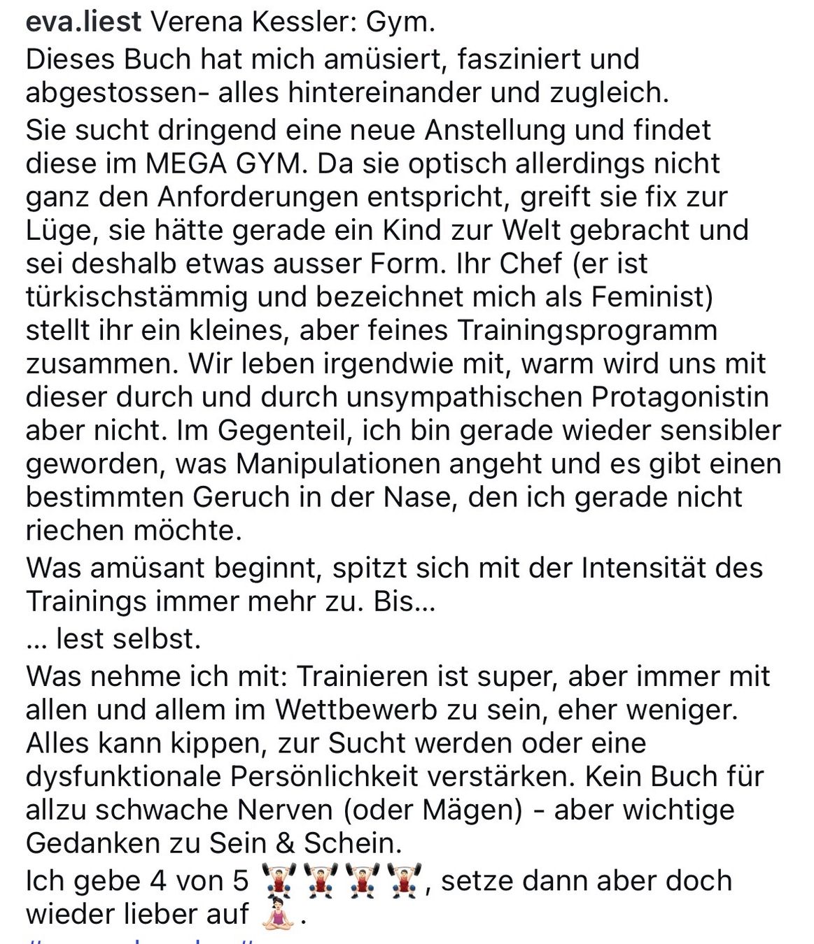 Bücher: Buch "Gym" von Verena Kessler – Gebraucht aus Ebmatingen von Giggelisuppe 3