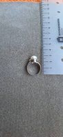 Ring silber mit Perle creme