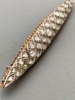 Vintage Brosche Altschliff Diamanten 4.25c 18k Gg