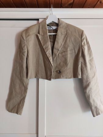 Kurzer Leinenblazer / Jacke, Zara, Gr. Xs/S, neuwertig