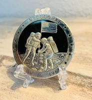 Apollo 11 Gedenkmedaille 1969, Neusilber, Top Zustand! (52)