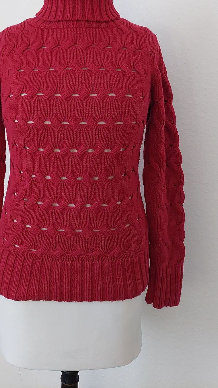 Maglioni & Felpe: Roter Strickpullover mit Rollkragen Winter gr. S – Usato da Gwatt (Thun) venduto da Letzte-Chance