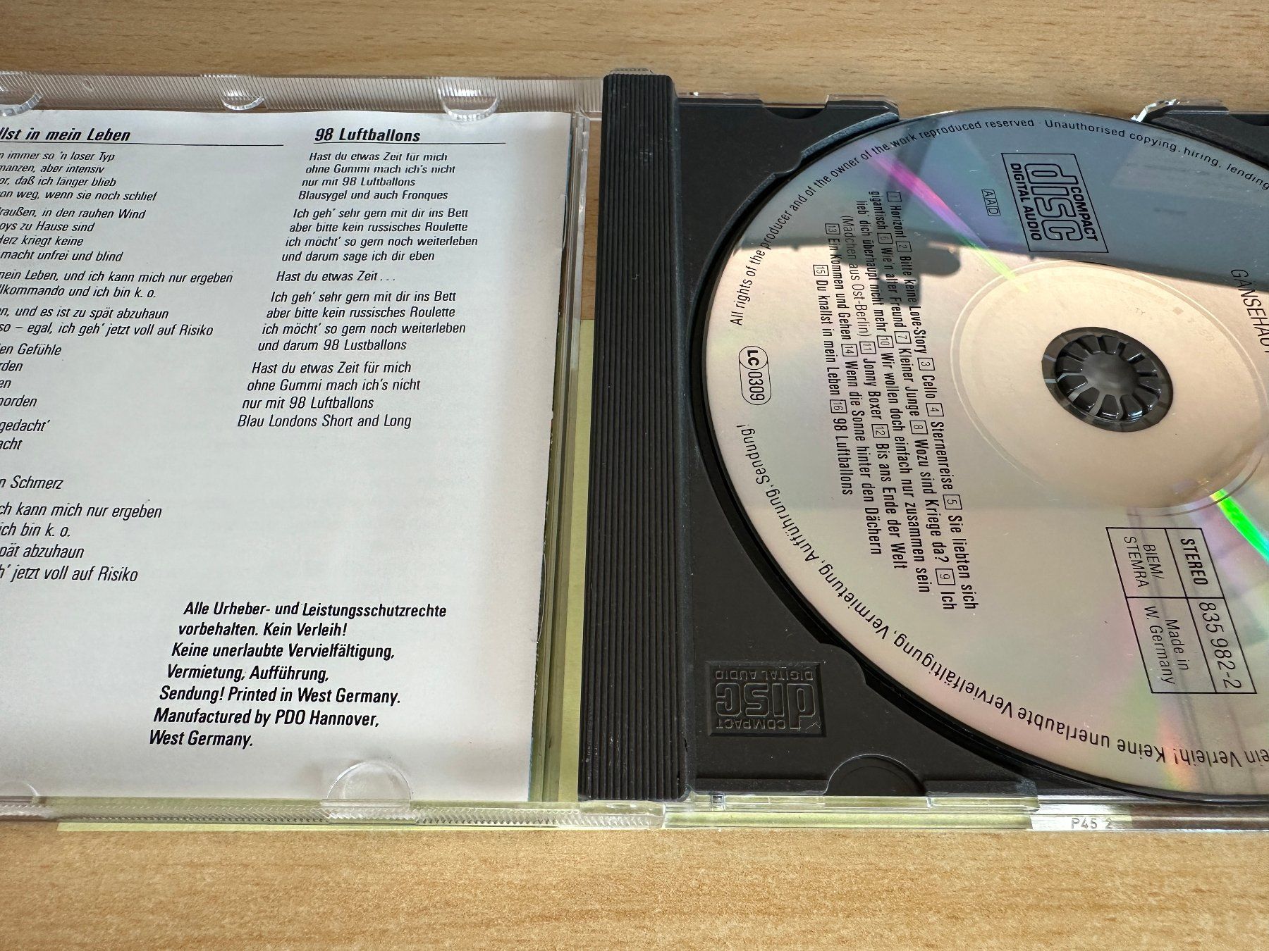 CDs: Udo Lindenberg – Gänsehaut – Gebraucht aus Rikon im Tösstal von Alpenmutz 2