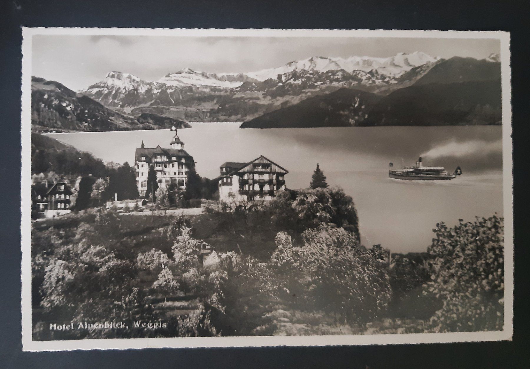 Ansichtskarten: Weggis LU - Hotel Alpenblick 1947 – Gebraucht aus Luzern von