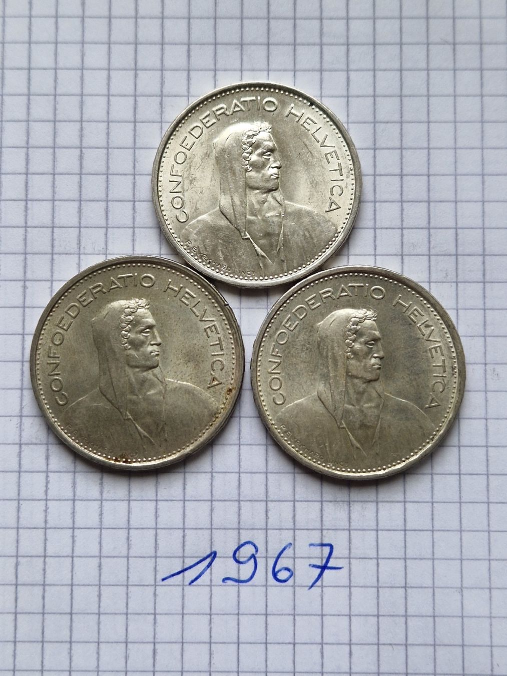 Alle Münzen: 5 Franken Silber, 1967 – Gebraucht aus Alterswil FR von Paseo0 1