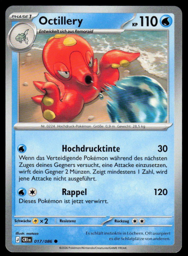 Pokémon Sammelbilder & Trading cards: Pokemon Octillery 017/086 – Gebraucht aus Herisau von Pokemon2025