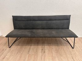 Valnatura Sitzbank mit Polsterbezug in Anthrazit 196 cm