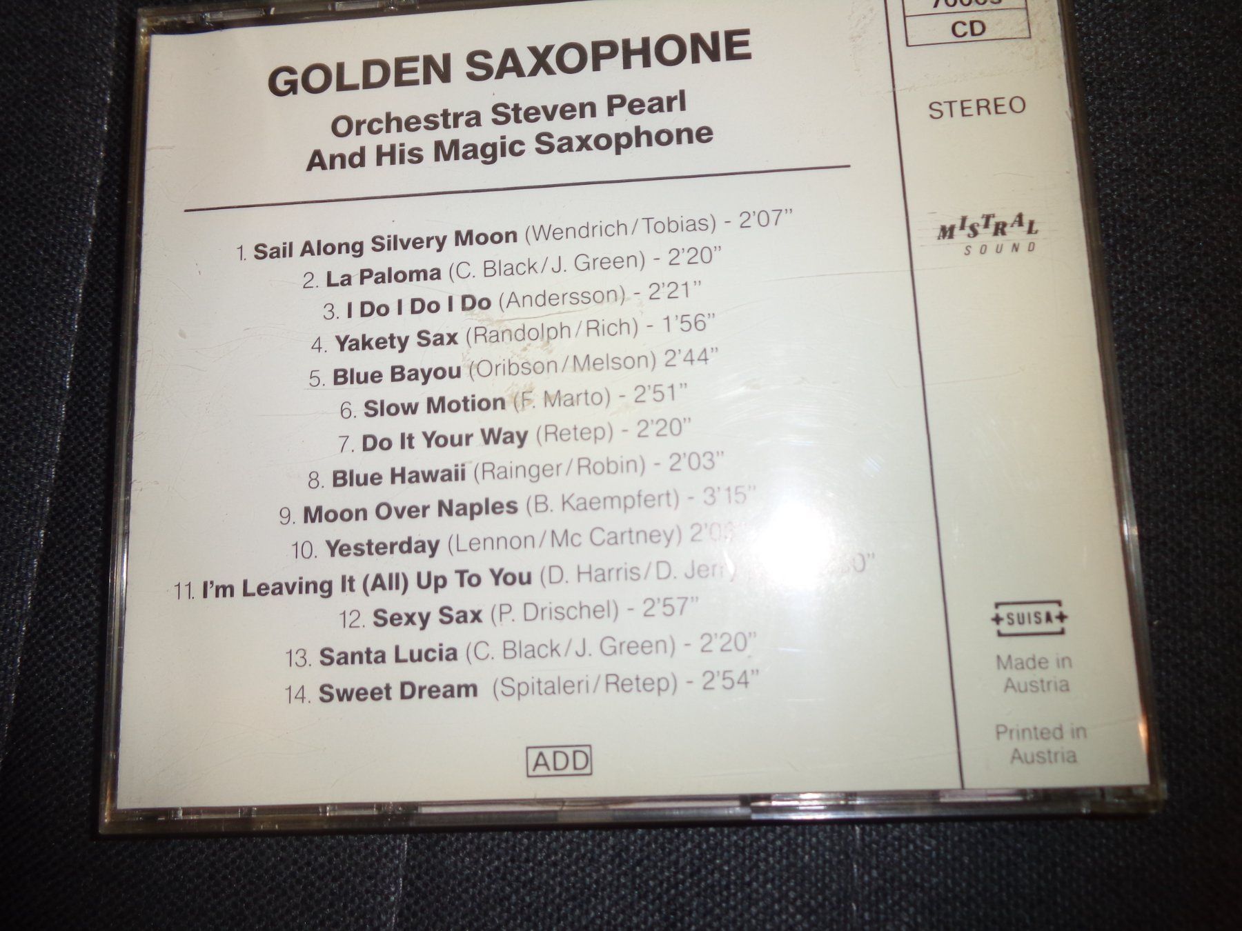 CDs: Golden Saxophone Orch. Steven Pearl CD – Gebraucht aus Olten von Disc-Ausverkauf 1