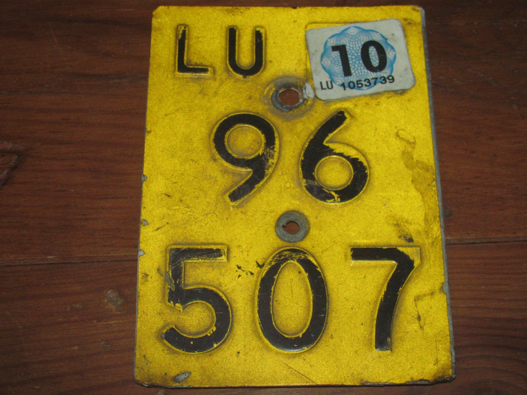 Insegne: Mofa Nummernschild LU gebraucht Kontrollschild Töfflinummer – Usato da Malters venduto da Monark