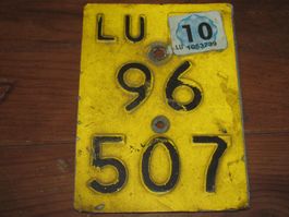 Mofa Nummernschild LU gebraucht Kontrollschild Töfflinummer
